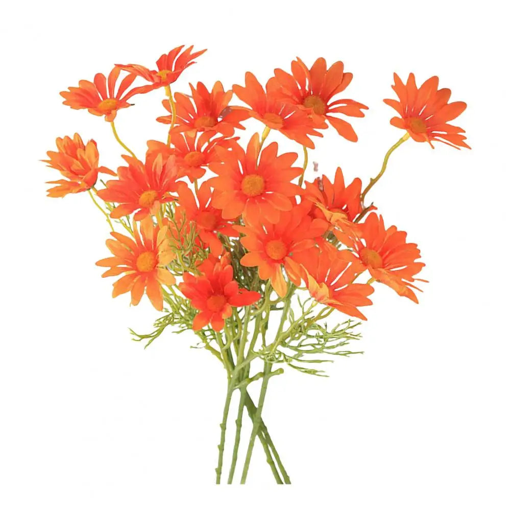 bouquet fleurs artificielles marguerites orange jaune blanc rose naturel intérieur mariage