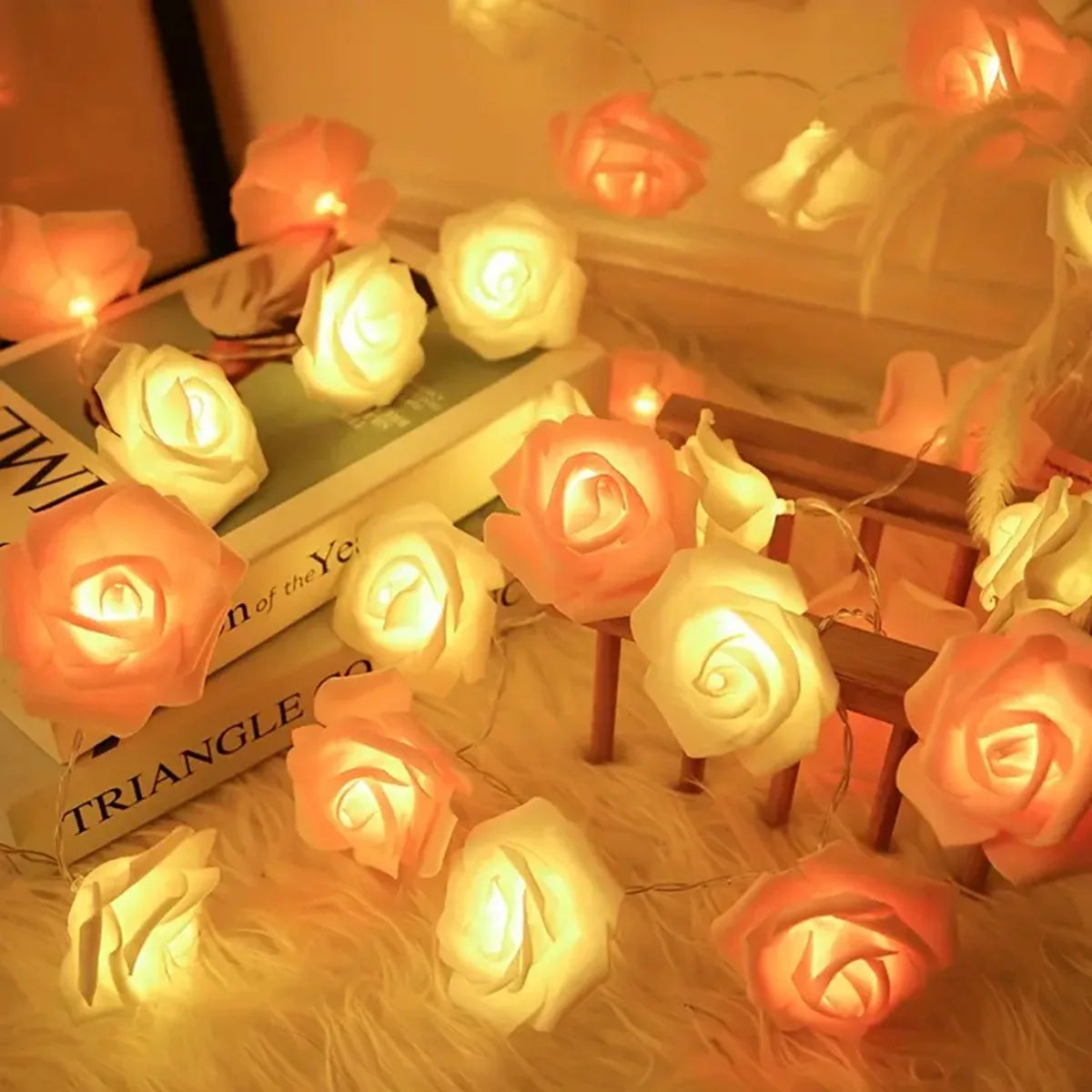 Guirlande lumineuse rose LED bleu