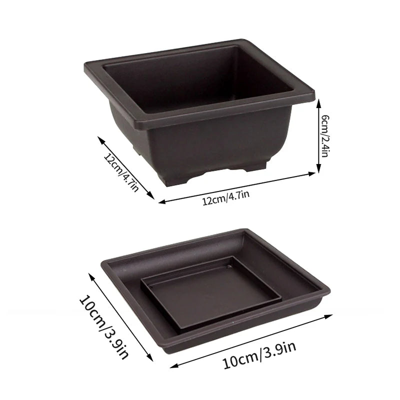 pot plante jardin extérieur marron moderne grille drainage fleurs succulentes bonsaï