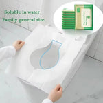couvre siège toilette jetable blanc feuilles vertes pratique hygiénique 43cm 35.5cm 10 pieces pack