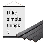 Cadre mural magnétique bois moderne toile blanche aimants decoration white black