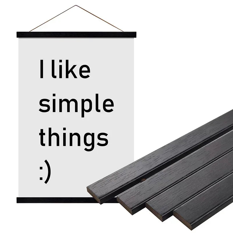 Cadre mural magnétique bois moderne toile blanche aimants decoration white black