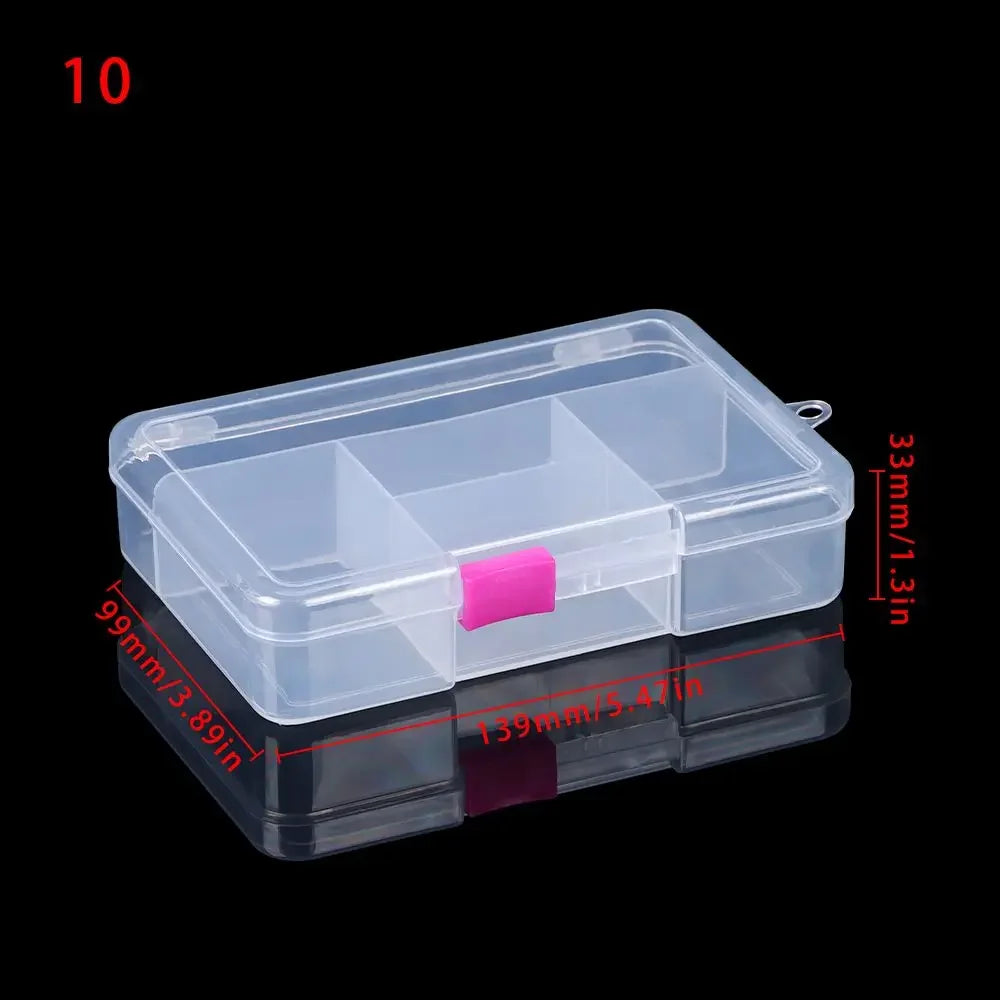 boîtes rangement transparentes empilables clips compartiments garage organisation bijoux diamants artisanat pilules