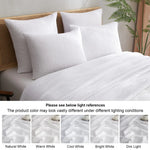 protège oreiller coton texture relief moderne enveloppe blanc maison pièces