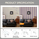 papier peint rayé moderne jaune blanc violet marron adhésif auto collant amovible décoration mur