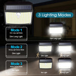 lampe solaire extérieure ip65 led noir moderne capteur mouvement autonomes
