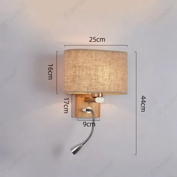 applique murale bois blanc lampe lecture chambre moderne abat jour tissu blanc moderne