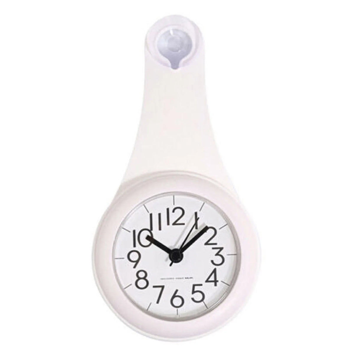 horloge murale moderne simple blanc bleu clair grands chiffres noirs salle bain chambre salon