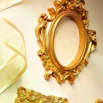 cadre mural doré ornements floraux baroque décoration chambre salon souvenirs diy vintage sculpté