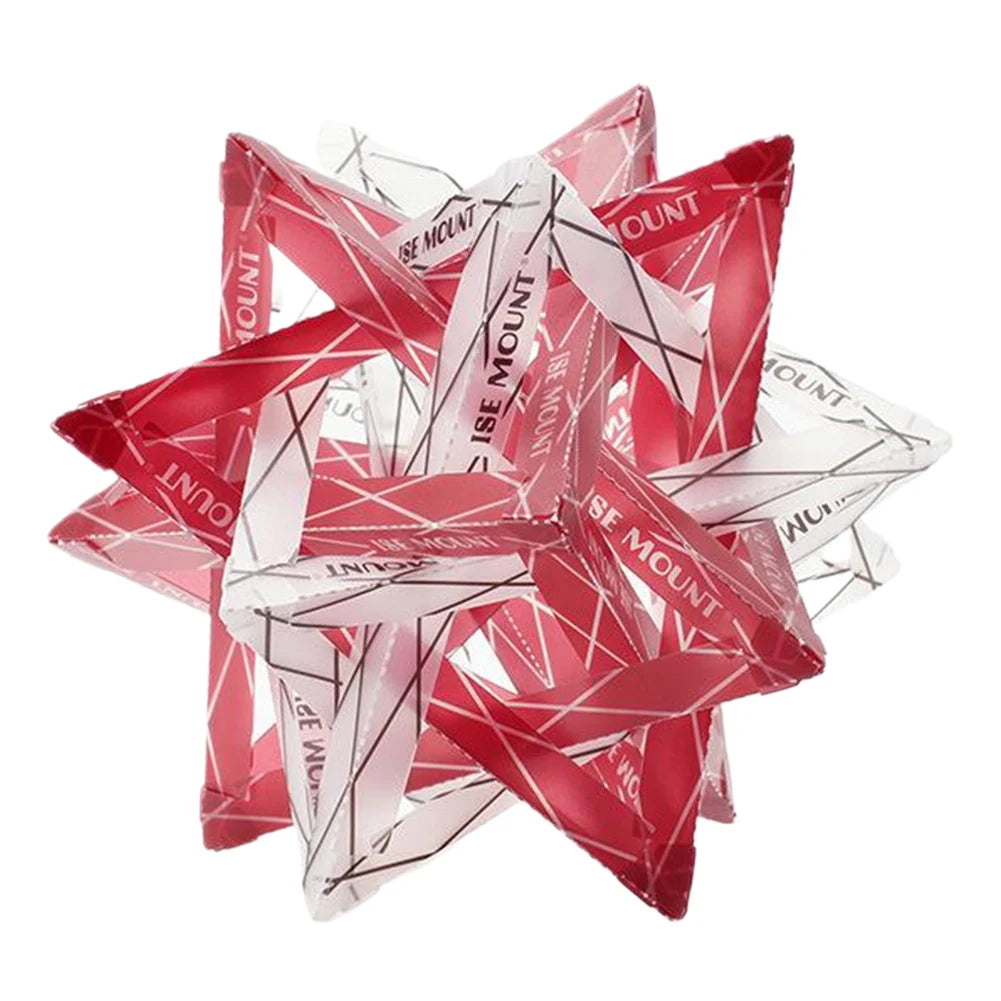 lampe décorative origami étoile rouge jaune noir blanche clips imprimés camping ambiance