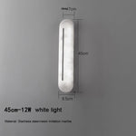 lampe murale moderne marbre imitation extérieure blanc crème gris foncé lumière chaude minimaliste