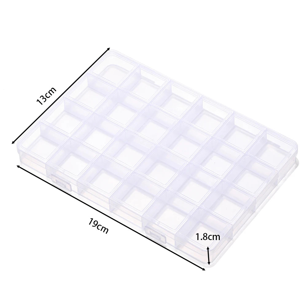 boîtes rangement transparentes 10 15 24 28 grilles clips modernes bijoux bricolage affichage storage