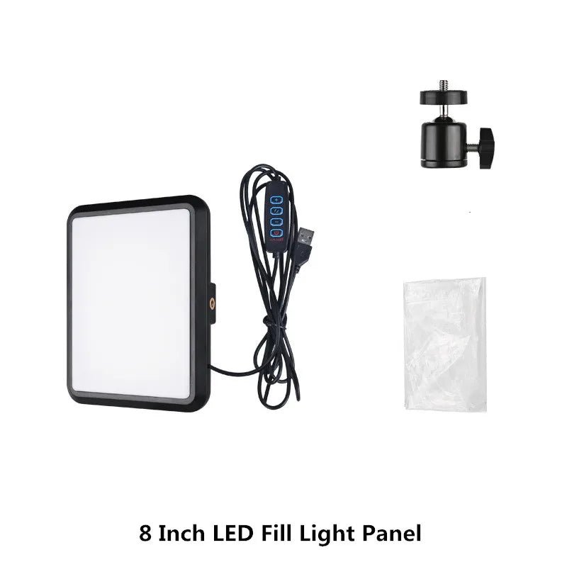 lampe led photo noir modulaire trépied réglable 12 pouces cct 2800k 9000k cdi 100
