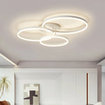 lampe led moderne blanc circulaire relief télécommande flux lumineux variation luminosité minimaliste chambre principale