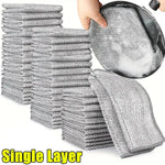 chiffon nettoyage microfibre lingette gris maille fine éponge intégrée respectueux environnement utilitaire
