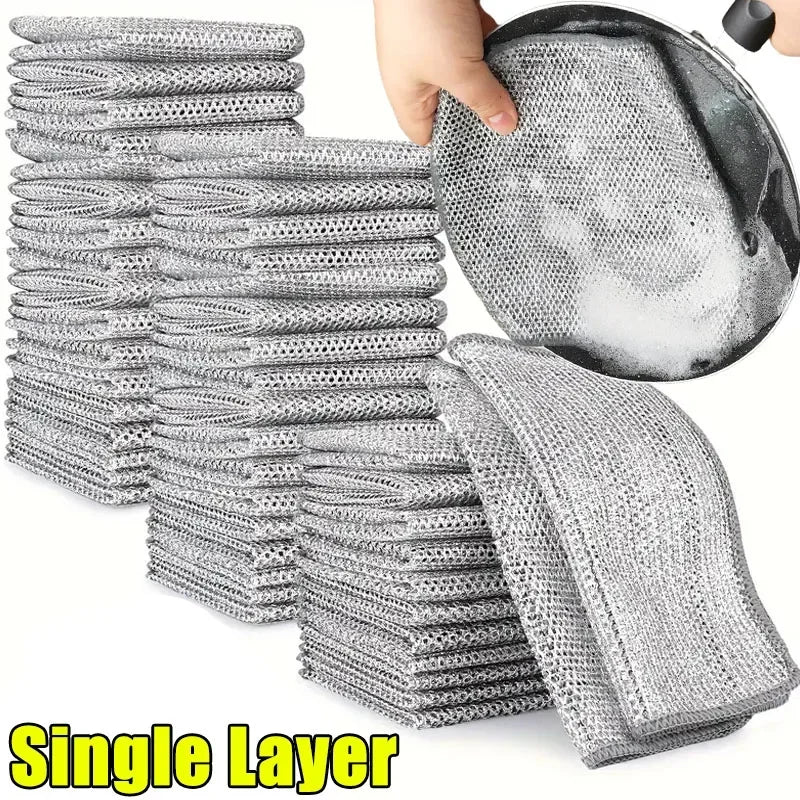 chiffon nettoyage microfibre lingette gris maille fine éponge intégrée respectueux environnement utilitaire