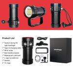 lampe torche sous marine noire led rechargeable étanche ball mount modernisée pointeur laser UV