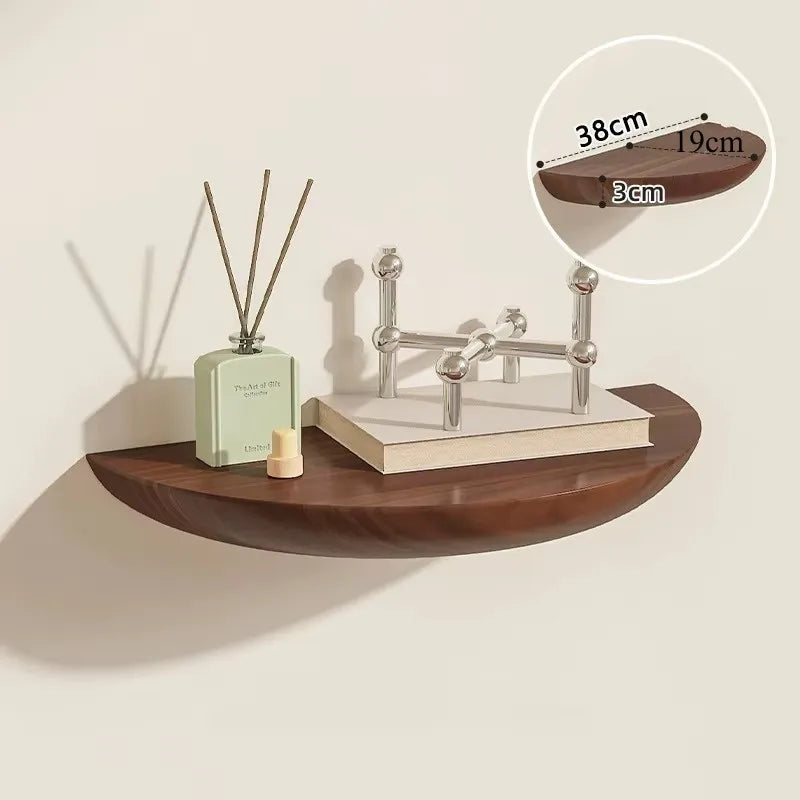 étagères murales modernes étagère bois marron rayures vase cactus bougie radio vintage plantes