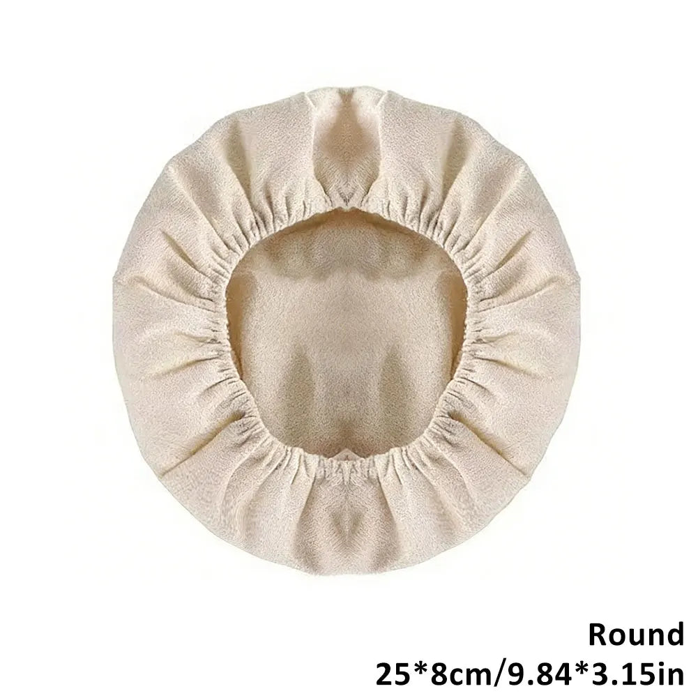 panier pain tissu lin couverture réutilisable beige clair taille ellipse round cuisson pâtisserie doublure