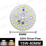 plaque led circulaire 24w blanc 6000k 3000k moderne diodes smd ac220v