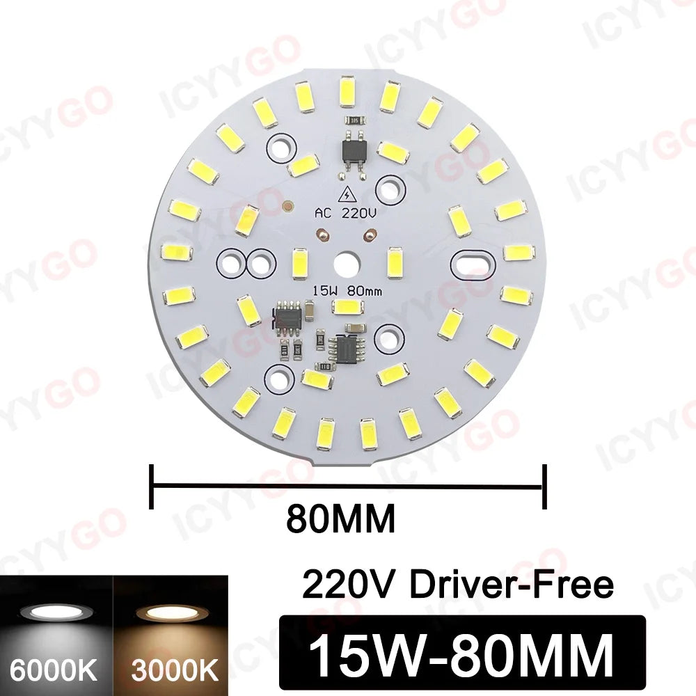plaque led circulaire 24w blanc 6000k 3000k moderne diodes smd ac220v