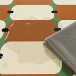 tapis table moderne rectangulaire vert marron camouflage antidérapant lavable réutilisable 30x40cm