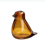 vase oiseau moderne couleur ambre tulipe rouge décoration table translucide contemporain