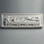 ornements decoratifs platre relief dernier supper da vinci blanc gris sculpture murale