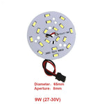 panneau led rond blanc moderne haute luminosité grille câbles éclairage intérieur