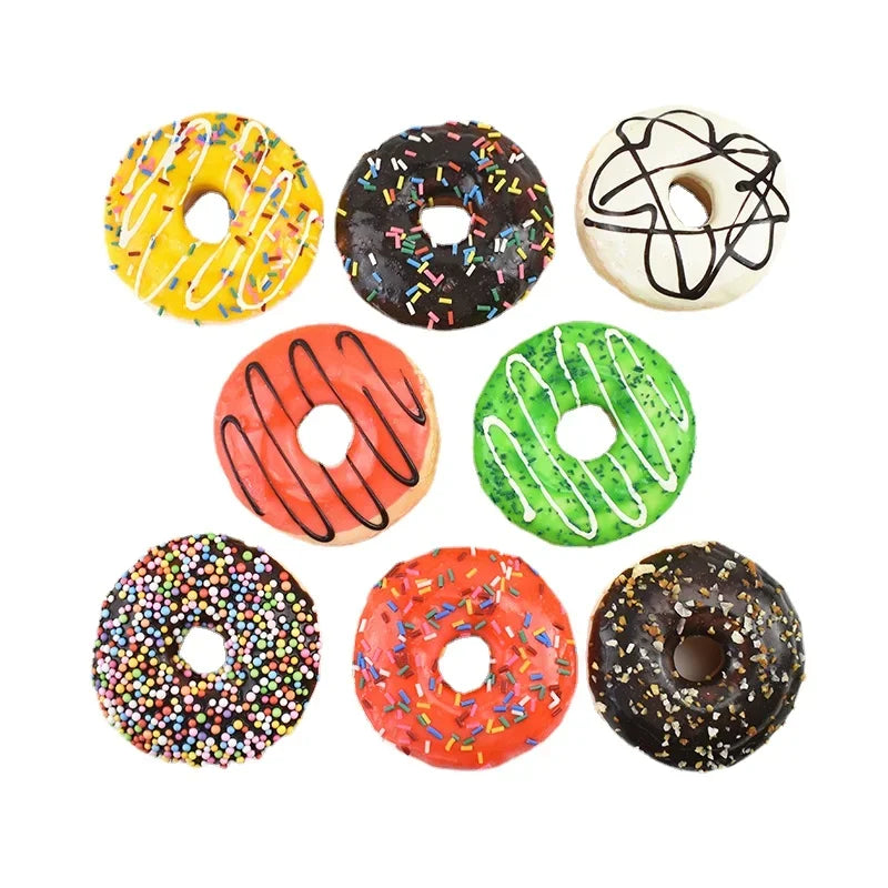 donuts artificiels réalistes orange vert noir blanc jaune multicolores occasion fête anniversaire noël mariage