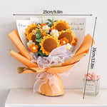 bouquet fleurs artificielles tournesols jaune orange blanc décoration mariage cadeau fête enseignants