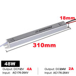 alimentation électrique led driver ultrafin 12v 24v 24w 36w 48w 60w blanc moderne