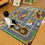 tapis jeu enfants moderne motifs géométriques couleurs multiples utilisation maison extérieur