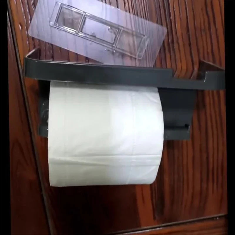 porte serviettes mural support téléphone montre parfum moderne vis gris métallisé mat respectueux environnement