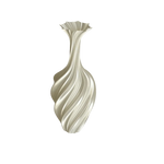 vase decoratif moderne blanc noir rouge motifs ondules plisses aspect satiné sculpture maison arrangement