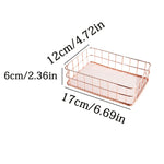 paniers rangement métal or rose gold maille fine moderne minimaliste respectueux environnement multifonctionnels