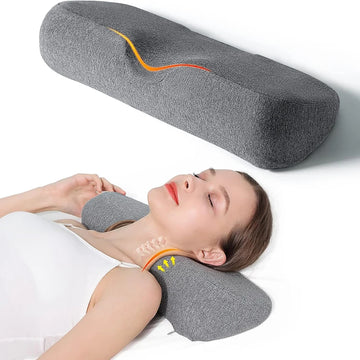 coussin sommeil cervical gris mousse mémoire forme tissu coton antistatique confort ergonomique nocturne bien