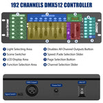 contrôleur d'éclairage scène DMX 512 LED professionnel 192 canaux console autoinstallation moderne