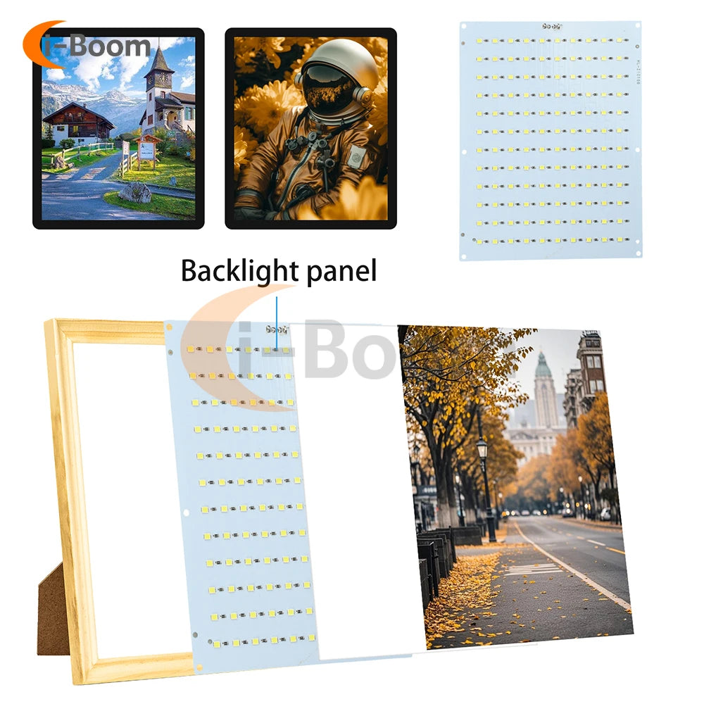 panneau led blanc mat moderne 5.5w 6500k usb réglable sans visibilité fixe