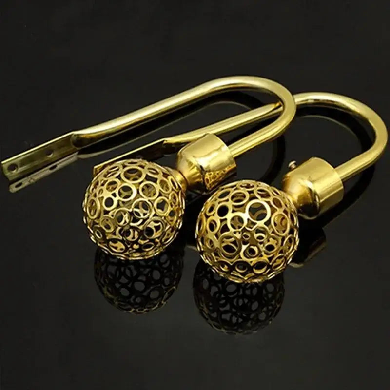 boucle rideau métal bronze argenté doré cuivre moderne élégante perforée sphérique