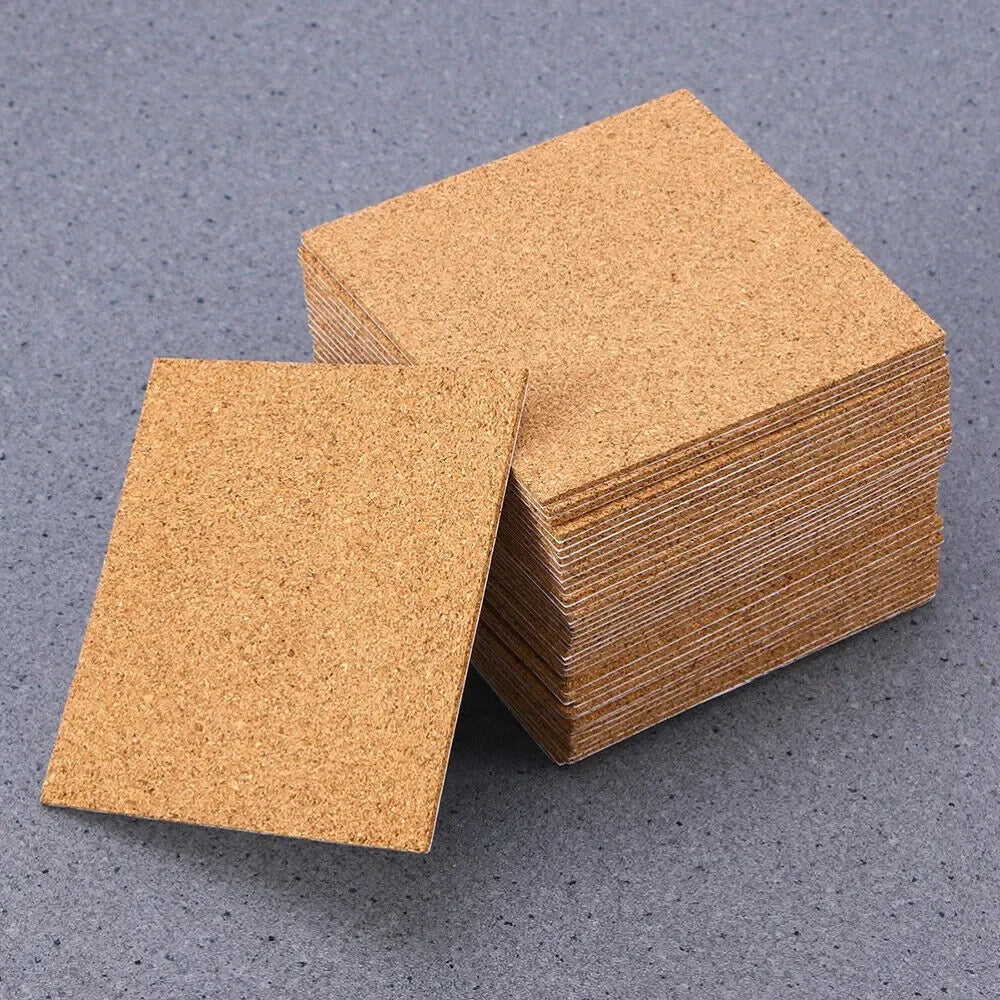 sous verres liège carrés ronds adhésifs bricolage DIY rustique nature artisanal fixations inclusées