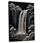 kit peinture points tableau décoratif baleine océan fleurs bleu blanc beige