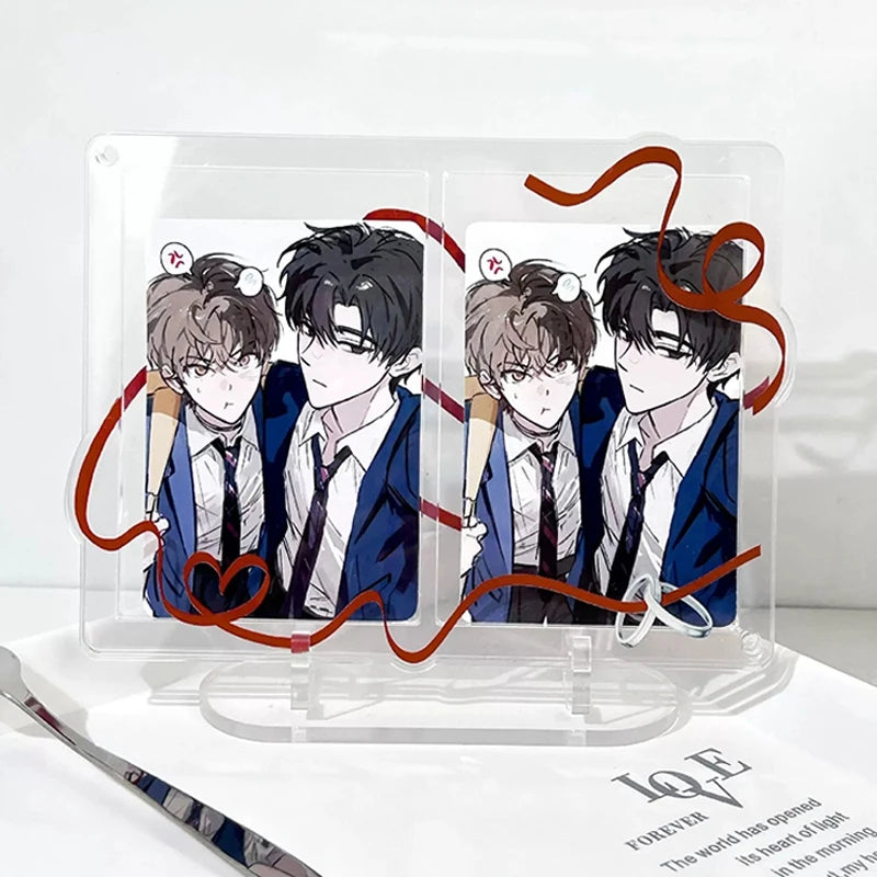 cadre photo transparent moderne clips accessoire photocard cd postales