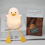 lampe chevet canard blanc jaune mignon rechargeable tactile réglable usb moderne adhésif