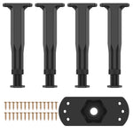 supports pieds lit réglables hauteur 19 32cm noir doré acier inoxydable industriels minimalistes fixations