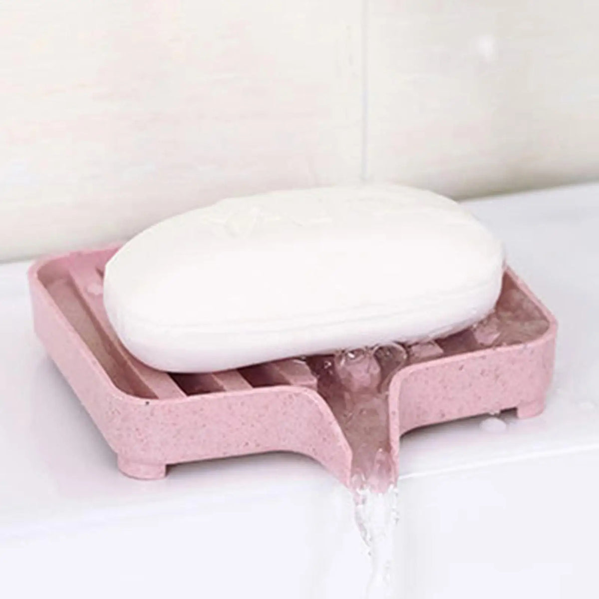 support savon texturé moderne rose bleu vert adhésif salle bain conteneur rangement praticité douche