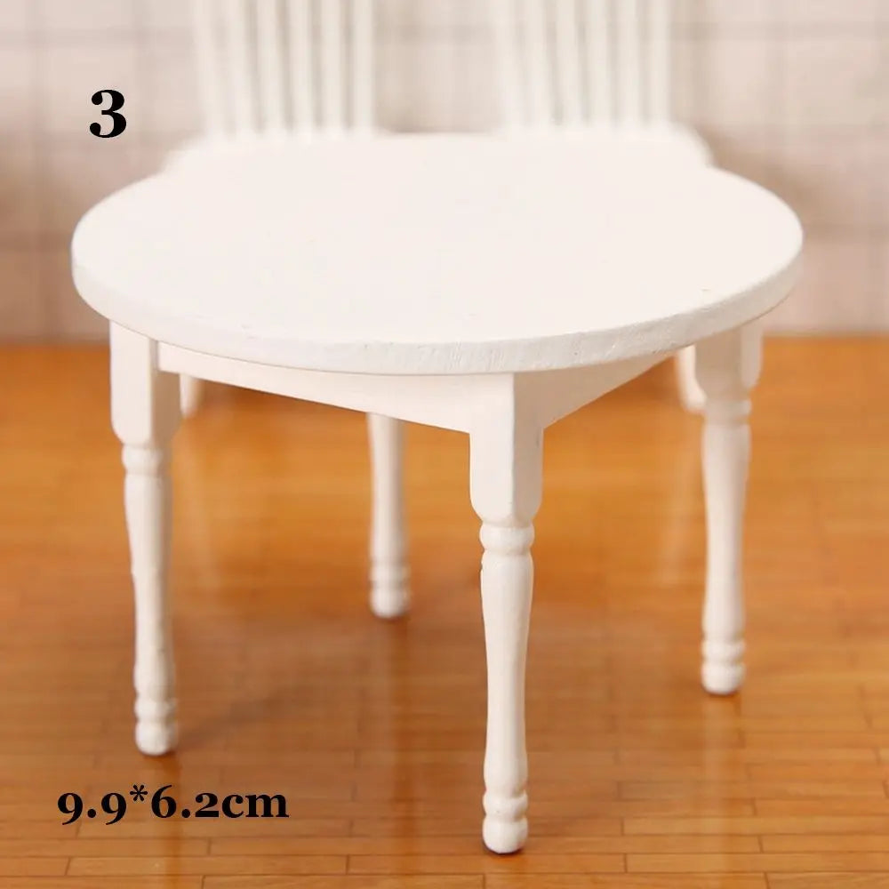 chaises table miniature blanches modernes minimalistes bois enfants jouets