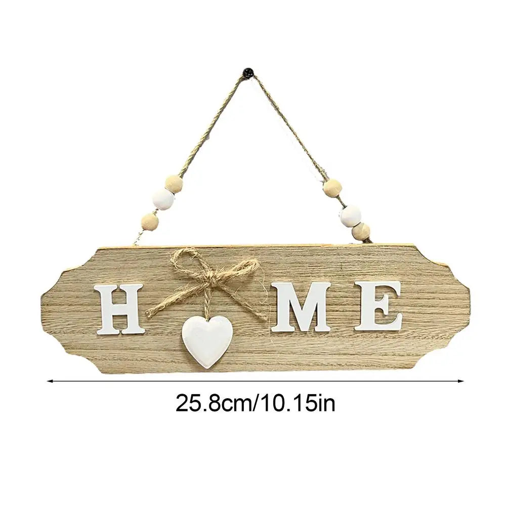 décor maison panneau welcome bois clair rustique lettres relief saisonnier ornement entrée fixe corde