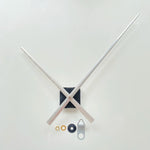 horloge murale quartz aiguille noire moderne fixations grandes aiguilles horlogerie diy remplacement quartz