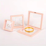 boîtes bijoux transparentes moderne clips vert orange rose bleu gris